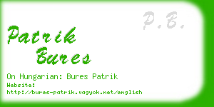 patrik bures business card